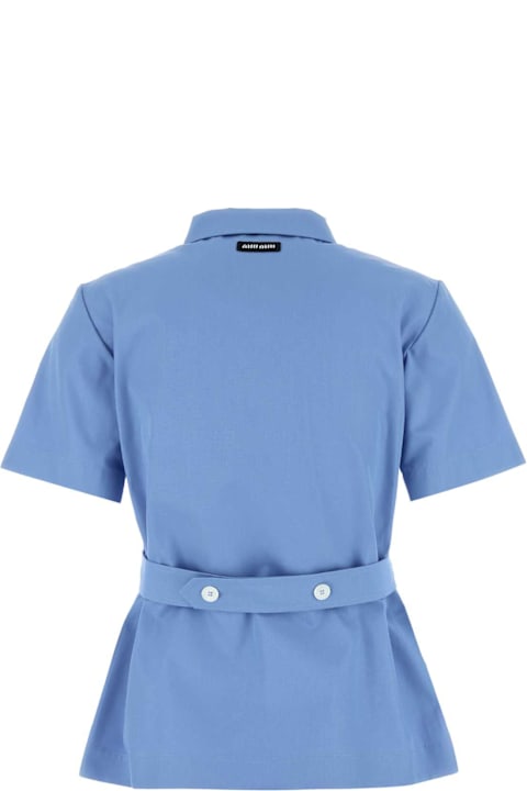 Miu Miu Cerulean Blue Poplin Shirt