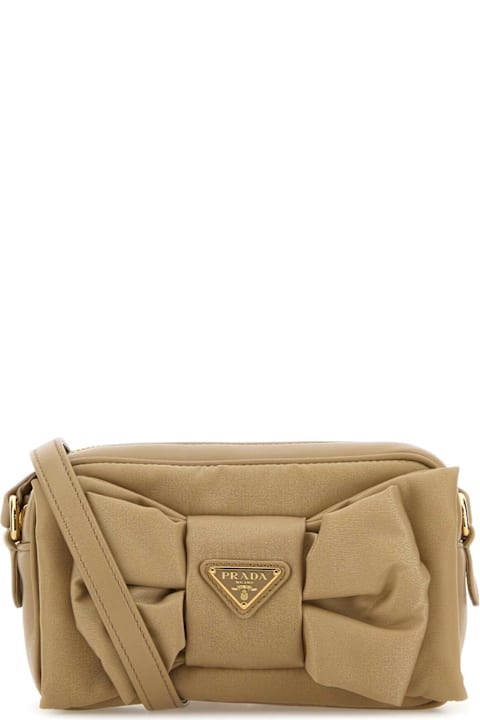 Prada Beige Re-nylon And Nappa Leather Mini Crossbody Bag