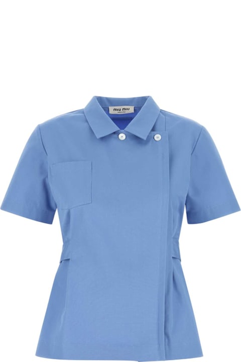 Miu Miu Cerulean Blue Poplin Shirt
